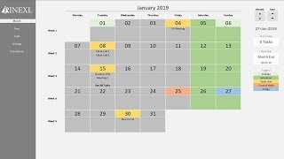 Excel Perpetual Calendar amp Task Manager Template [upl. by De Witt249]