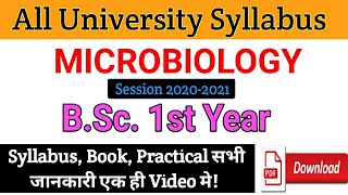 BSc 1st year Microbiology Syllabus MGKVP Microbiology Bsc 1st year syllabus  MGKVP SYLLABUS 2020 [upl. by Ahsiekan664]