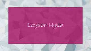 Cayson Hyde  appearance [upl. by Fisher]