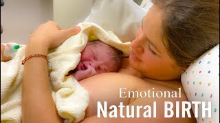 LABOR amp DELIVERY VLOG RAW AND REAL ►  Unmedicated and Emotional 1st Baby [upl. by Attenaej697]