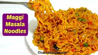 Maggi Masala Recipe  Maggi banane ki recipe  Maggi Recipe in hindi  Veg Maggi  kabitaskitchen [upl. by Anastase428]