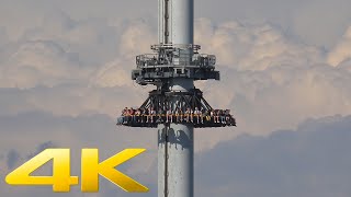 4K  AtmosFear freefall tower at Liseberg Gothenburg in Sweden [upl. by Jaine]