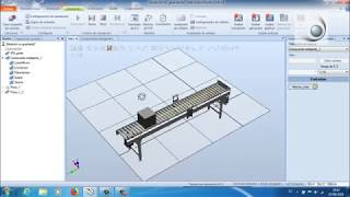 Cinta transportadora robotstudio [upl. by Anillek]