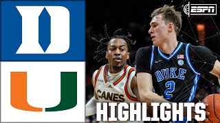 Duke Blue Devils vs Miami Hurricanes  Full Game Highlights  ESPN College Basketball [upl. by Immot]