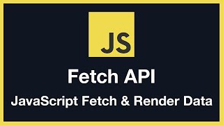 Fetch API amp Rendering Data with JavaScript [upl. by Tsugua401]