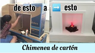 DIY 💕 Chimenea de cartón [upl. by Langan]