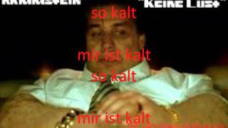 Rammstein Keine Lust Lyrics [upl. by Celisse968]