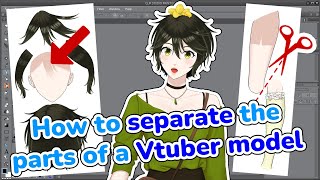 How to separate the parts of a Vtuber Model for Live2d [upl. by Kosel]