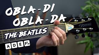 The Beatles  ObLaDi ObLaDa guitar lesson  EASY chords mostly [upl. by Umberto]