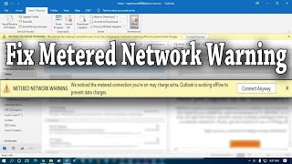 How to Fix Outlook Showing Metered Network Warning [upl. by Maloney]