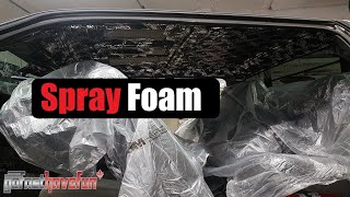 Sound Deadening amp Bracing Roof Part 2 Spray Foam  AnthonyJ350 [upl. by Naesad271]