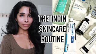 Tretinoin RetinA Skincare Routine  AntiAging Acne Prone PM Skincare [upl. by Fawna207]