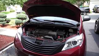 Toyota Sienna Replace Headlight DRL Highbeam Turn Signal Bulb 20102018 3rd Generation [upl. by Aubreir516]