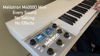 All the Sounds of the Mellotron M4000D Mini No Talking No Effects [upl. by Nemaj]