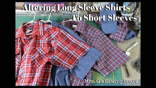 Altering Long Sleeves into Short Sleeves  TUTORIAL [upl. by Vivl]