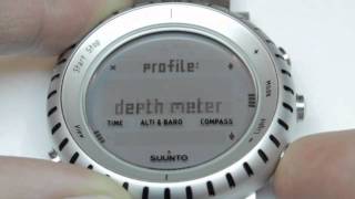 Suunto Core  How to change profile to depth meter [upl. by Ardnauq216]