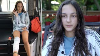 Brave 12YearOld Describes Moment Shark Bit Her Leg at New York Beach [upl. by Clayborn88]