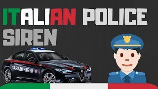 Sirena Carabinieri 100 ORIGINALE  Italian police siren [upl. by Eyanaj]