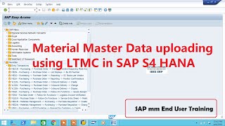 Material Master Data uploading using LTMC in SAP S4 HANA [upl. by Stonwin]