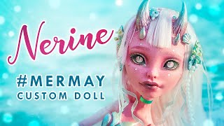 Demon Mermaid Nerine MERMAY • 17 inch Monster High OOAK • Custom Doll Tutorial [upl. by Teria]