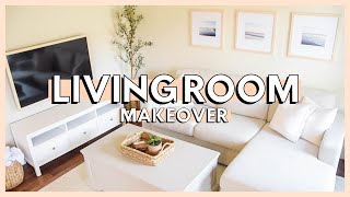 DIY LIVING ROOM MAKEOVER ON A BUDGET  living room decorating ideas 2022  living room makeover [upl. by Lacim]