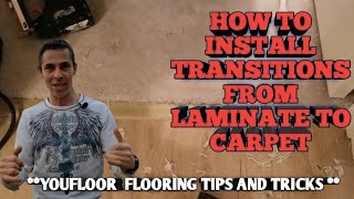 How To Install Transitions From Laminate To Carpet  Pergo 4 n 1 Transition [upl. by Darwen545]