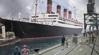 RMS Aquitania in Colour [upl. by Valery]