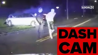 DASH CAM High speed police chase and crash in Middletown [upl. by Nwahsd]