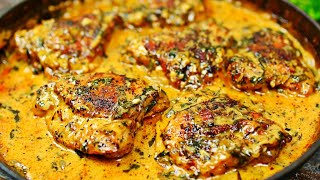 Creamy Garlic Chicken Recipe  Easy Baked Chicken in Creamy Garlic Sauce [upl. by Olraced]