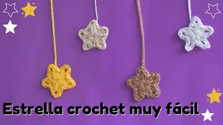 ⭐Estrella tejida a Crochet muy fácil🌟 ⭐Star woven to Crochet very easy [upl. by Esac466]