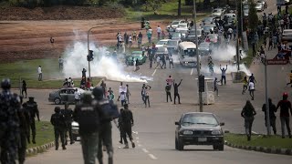 Nigerias Lagos imposes 24hour curfew after antipolice protests turn violent [upl. by Aklam]