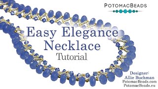 Easy Elegance Necklace  DIY Jewelry Making Tutorial by PotomacBeads [upl. by Dorrahs]