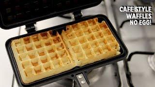 Waffle Recipe  Eggless Cafe Style NO EGG Waffles  CookingShooking [upl. by Ennovyhs]