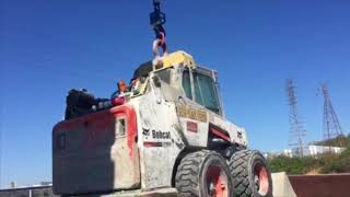 Lifting of a Bobcat with a Unique Lifting Point  Smart Lifting Solutions  Elebia [upl. by Norrab]