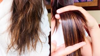 TRATAMIENTO CASERO PARA EL CABELLO SECO Y MALTRATADO CABELLO SIN FRIZZ Y SIN PUNTAS ABIERTAS [upl. by Marilee]