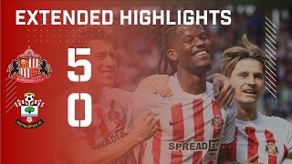 Extended Highlights  Sunderland AFC 5  0 Southampton FC [upl. by Ellevel]