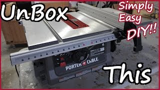 Porter Cable Jobsite Table Saw UNBOXING amp Setup PCB222TS [upl. by Arlynne]