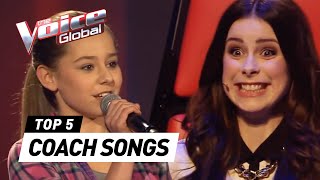 KIDS who auditioned with a COACH SONG in The Voice Kids [upl. by Freeborn]