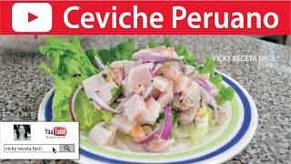 CEVICHE PERUANO  VickyRecetaFacil [upl. by Nam]