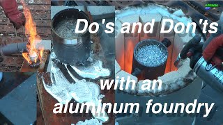 DIY Aluminum Foundry  Dos and Donts [upl. by Rhpotsirhc]