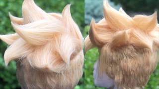 COSPLAY WIG TUTORIAL teasing and styling [upl. by Enomyar]