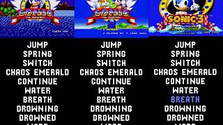 Sonic the Hedgehog Sound Effect and Jingle Comparison [upl. by Garnet]