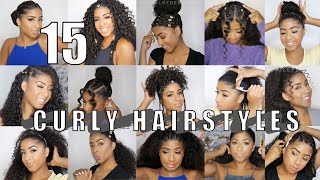 15 CURLY HAIRSTYLES  IDEES DE COIFFURES [upl. by Aikar]