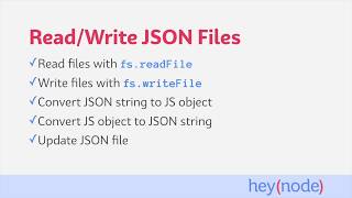 ReadWrite JSON Files with Nodejs [upl. by Iva361]