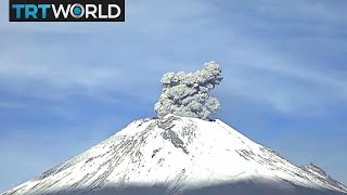 Mexico Volcano Massive volcano Popocatepetl erupts [upl. by Tuesday545]