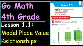 Go Math 4th Grade Lesson 11 Model Place Value Relationships [upl. by Donalt995]