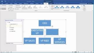 How to Create an Organization Chart in Word 2016 [upl. by Amadas505]