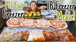 18 Easy Freezer Meals  How To MASSIVE Meal Prep  TASTY MakeAhead Dinner Recipes  Julia Pacheco [upl. by Mahseh863]