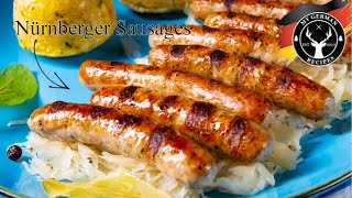 Authentic Nürnberger Sausage  Nuremberger Sausage  Nürnberger Bratwurst ✪ MyGermanRecipes [upl. by Ainola592]