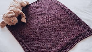 HOW TO KNIT A BABY BLANKET  EASY TUTORIAL  CJ Design By Daniis Ways [upl. by Broome]